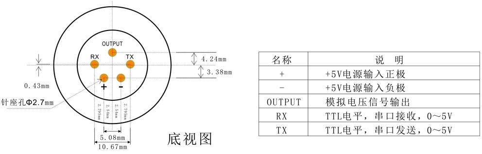 智能型砷化氫氣體傳感器模組針腳定義