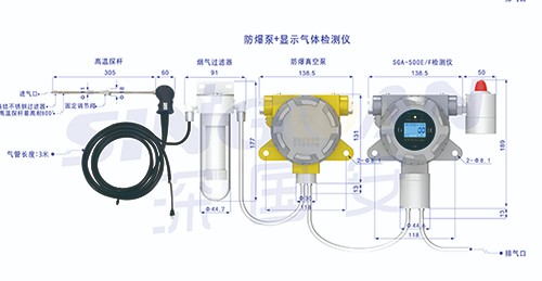 一體泵吸式二合一氣體檢測儀